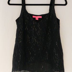 LILLY PULITZER - Nadia Cami - Black Clip Dot